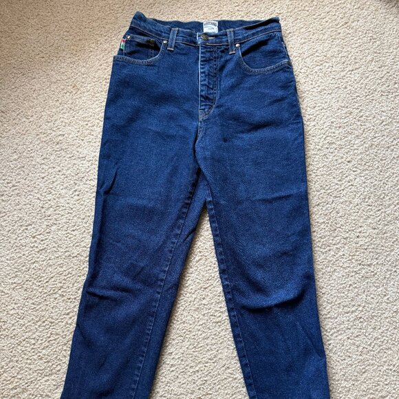 VTG Moschino Peace Back Pocket Stretch Denim Size 28 - Picture 3 of 10